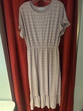 Sweet Salt Light Mauve Striped Maxi Dress